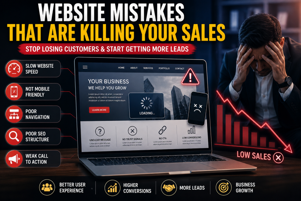 Website mistakes that are killing sales and reducing leads