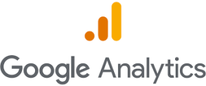 Google Analytics orange bar icon and text logo