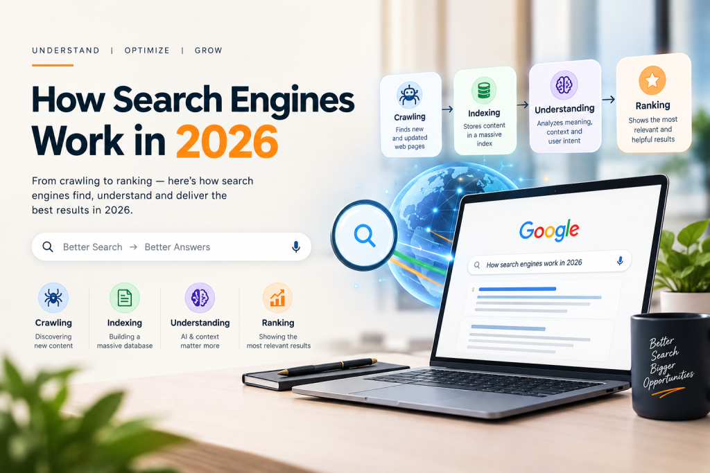 How Search Engines Work in 2026 – crawling, indexing, understanding and ranking