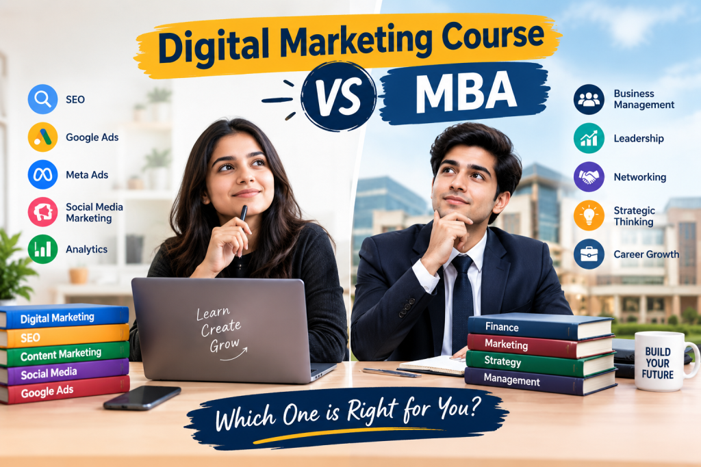 Digital Marketing Course vs MBA comparison for career growth