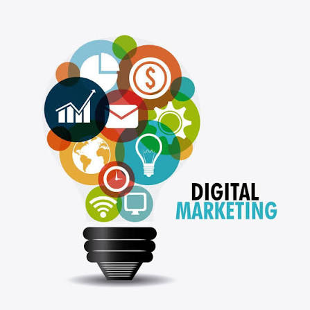 Digital Marketing Course vs MBA career path lightbulb illustration